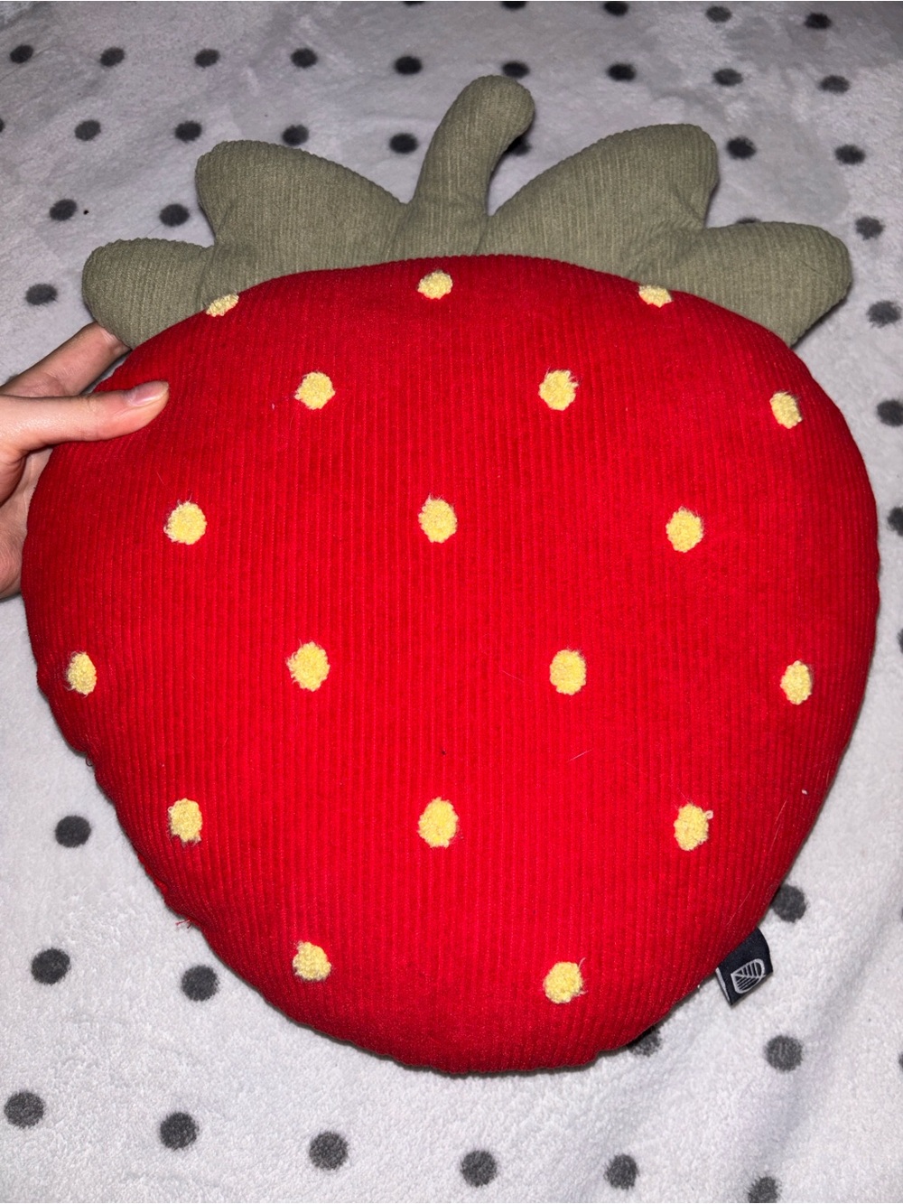cottagecore strawberry accent pillow